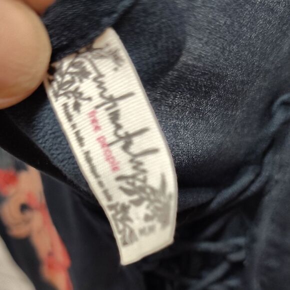 Free People Navy and Pink Floral Dress - Picture 2 of 3